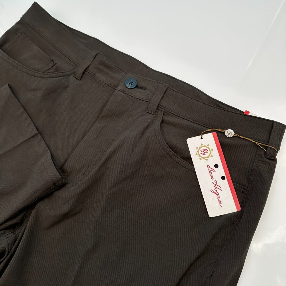 Ben Hogan Men's Flex 4-Way Stretch Moisture Wicking Golf‎ Pant, Black Heather